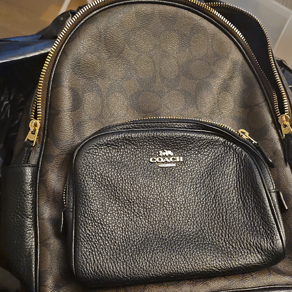 Coach Brown and Black Backpack